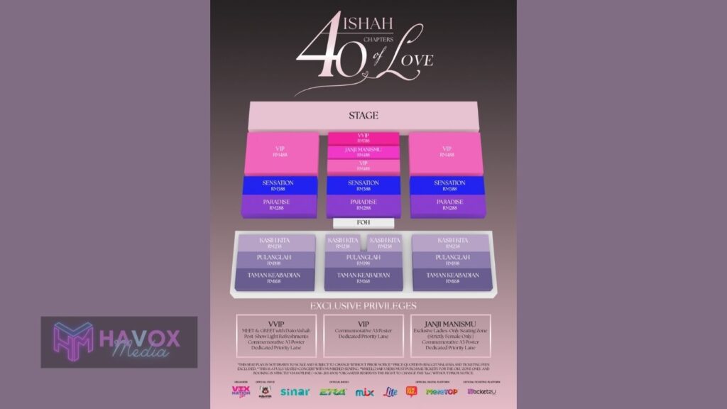Tiket Konsert Aishah '40 Chapters of Love'